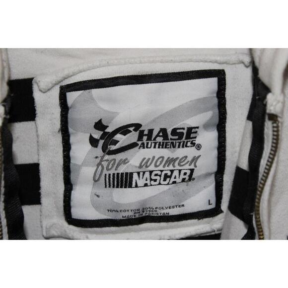 Danica Patrick Sweater Womans Large White Nascar Chase Authentics All Embroider - Picture 9 of 10